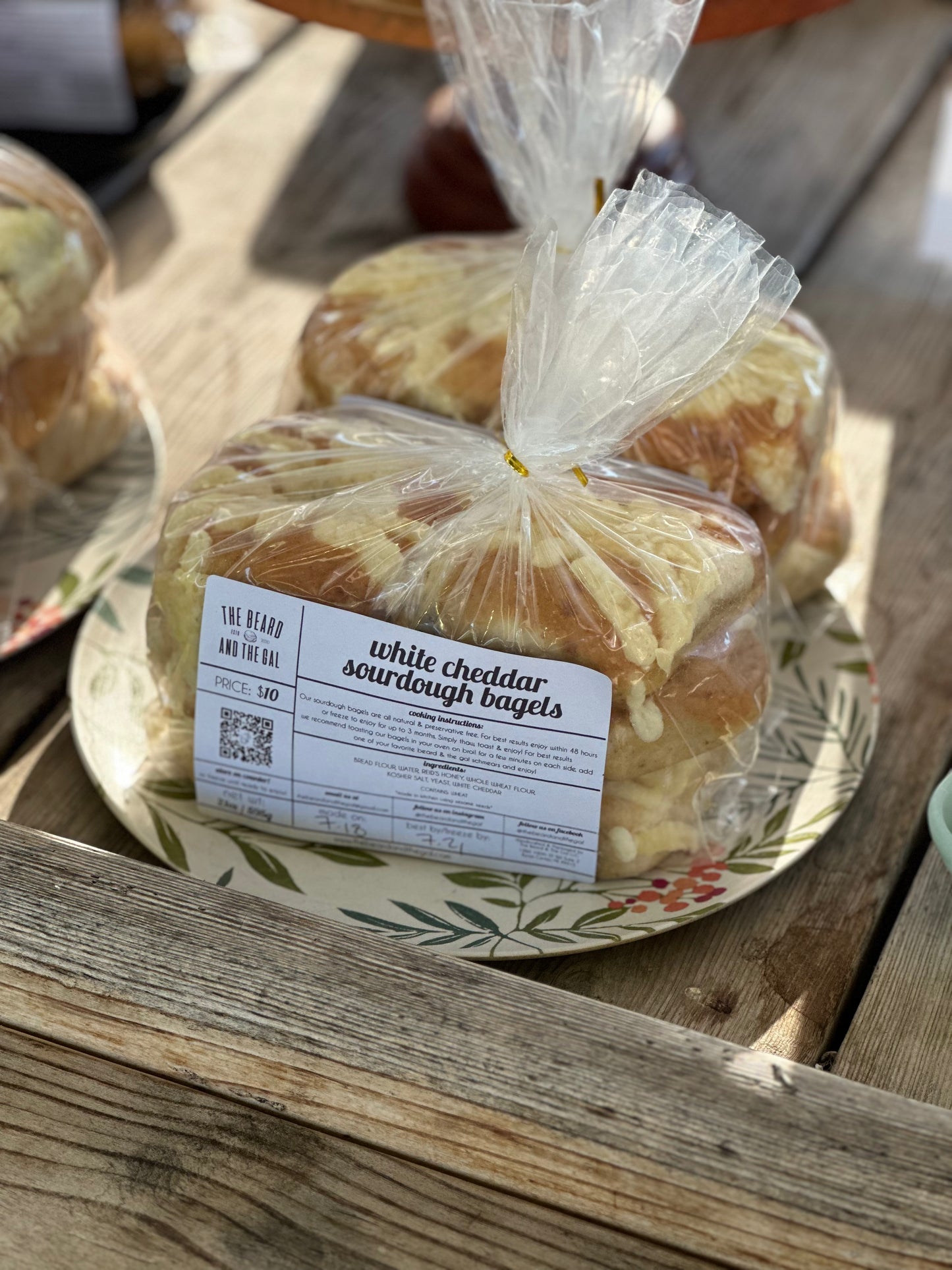 White Cheddar Sourdough Bagels