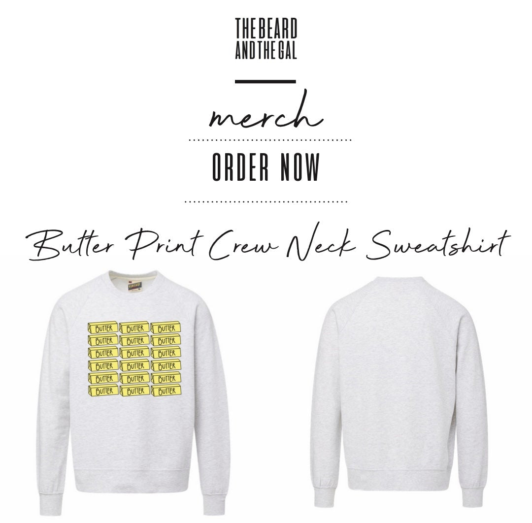 Butter Pattern Crew Neck Sweatshirt