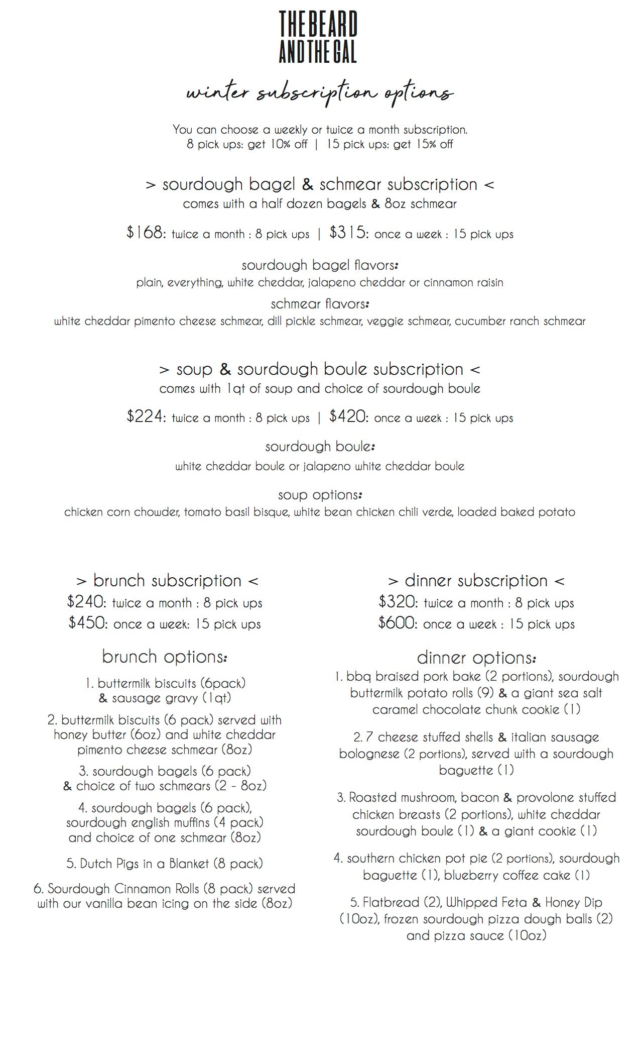 Soup & Sourdough Boule Subscription