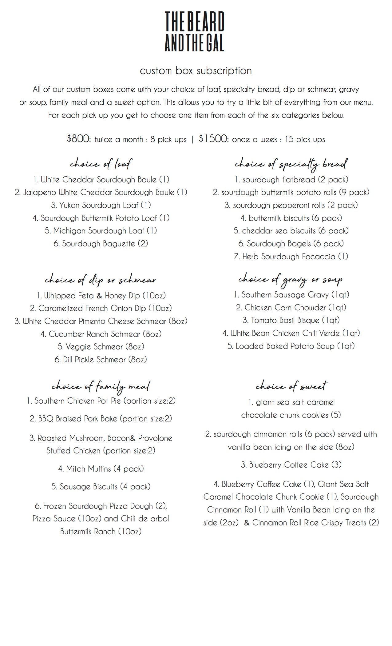 Custom Box Subscription