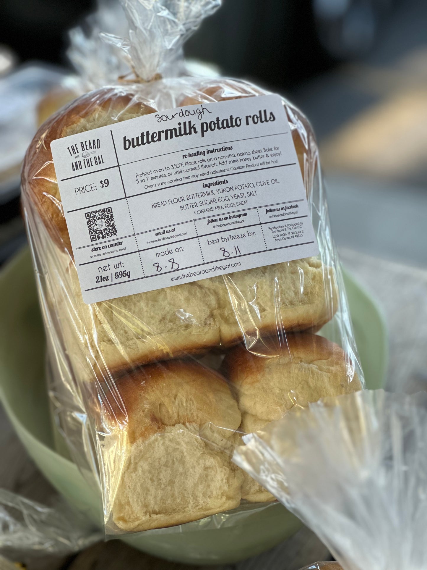 Sourdough Buttermilk Potato Rolls